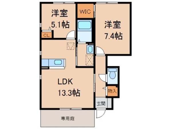 紀三井寺駅 徒歩18分 1階の物件間取画像